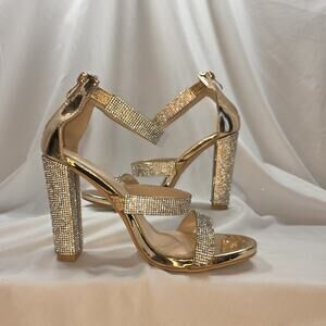 Windsor Sugar Womens Shoes Size 7.5 Dress Shoes Heels Rhinestone